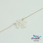 دستبند طلا و سنگ - مروارید باروک