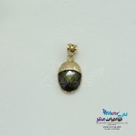 آویز طلا - طرح قطره رنگی