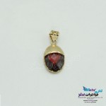 آویز طلا - طرح قطره رنگی