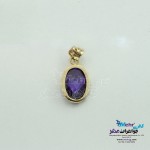 آویز طلا - طرح قطره رنگی