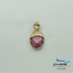 آویز طلا - طرح قطره رنگی