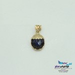 آویز طلا - طرح قطره رنگی