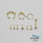 پیرسینگ طلا - طرح هندسی
