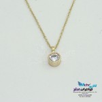 گردنبد طلا -  طرح سنگ رنگی