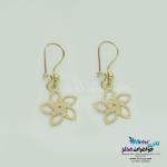 گوشواره طلا - طرح گل پنج پر