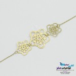 دستبند طلا - طرح گل پنج پر