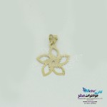 آویز طلا - طرح گل پنج پر