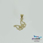 آویز طلا - طرح پروانه