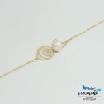 دستبند طلا - طرح برگ و گل