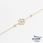 دستبند طلا - طرح شبدر چهار برگ