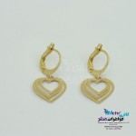 گوشواره طلا - طرح روکو - قلب
