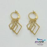 گوشواره طلا - طرح روکو - لوزی