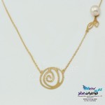 گردنبند طلا - طرح برگ و گل
