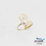انگشتر طلا - طرح برگ و گل