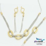سرویس طلا - گردنبند - دستبند - گوشواره  -طرح هندسی