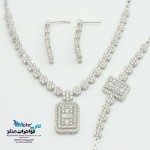 سرویس طلا - گردنبند - دستبند - گوشواره  - طرح هندسی