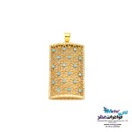 آویز طلا - طرح گل شش پر
