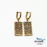 گوشواره طلا - طرح گل شش پر