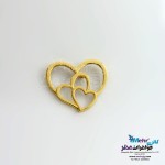 آویز طلا - طرح قلب تو در تو