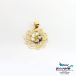 آویز طلا - طرح گل