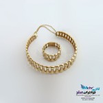 نیم ست طلا - دستبند و انگشتر - طرح استوانه