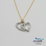 گردنبند طلا - طرح دو قلب