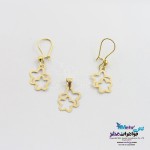 نیم ست طلا - آویز و گوشواره - طرح ستاره