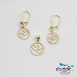 نیم ست طلا - آویز و گوشواره - طرح قلب