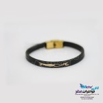 دستبند طلا و چرم - طرح بال