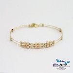 دستبند النگویی طلا - طرح گوی تراش
