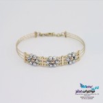 دستبند النگویی طلا - طرح گوی تراش