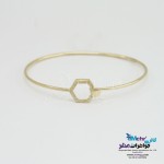 دستبند النگویی طلا - طرح هندسی