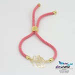 دستبند - طلا و بافت - طرح گل