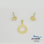نیمست طلا - آویز و گوشواره - طرح برگ
