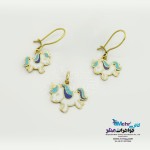 نیم ست طلا - آویز و گوشواره - طرح یونیکرن
