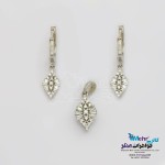 نیم ست طلا - آویز و گوشواره - طرح هندسی