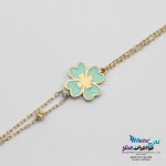 دستبند طلا - طرح شبدر 4 برگ