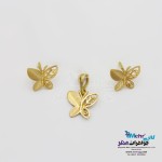 نیم ست طلا - آویز و گوشواره - طرح پروانه