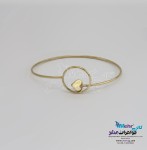 دستبند النگویی طلا – طرح قلب و دایره