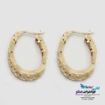 گوشواره حلقه ای طلا - طرح ورساچه