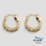 گوشواره حلقه ای طلا - طرح قلب