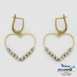 گوشواره گیره ای طلا - طرح قلب