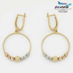 گوشواره گیره ای طلا - طرح هندسی