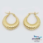 گوشواره گیره ای طلا - طرح صدفی
