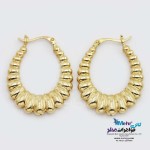 گوشواره گیره ای طلا - طرح صدفی