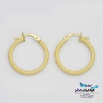 گوشواره گیره ای طلا - طرح تراش
