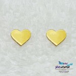 گوشواره میخی طلا - طرح قلب