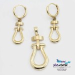نیم ست طلا - آویز و گوشواره - طرح دیوید یورمن