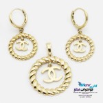 نیم ست طلا - آویز و گوشواره - طرح شنل
