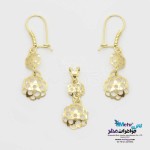 نیم ست طلا - آویز و گوشواره - طرح گل
